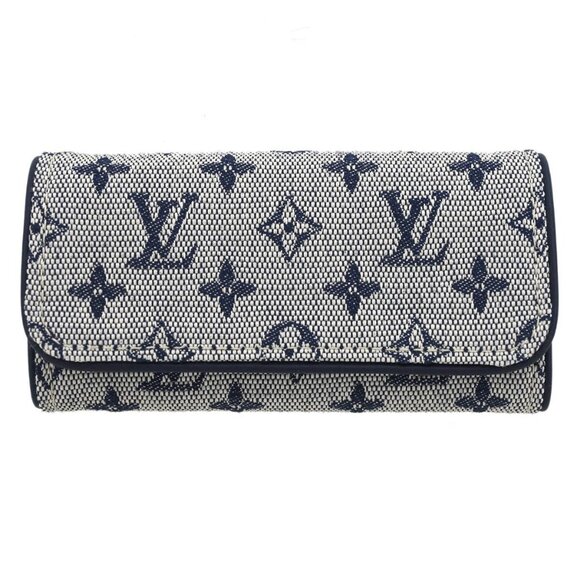 Louis Vuitton Blue Monogram Mini Lin Multicles 4 Key Case - Picture 1 of 12